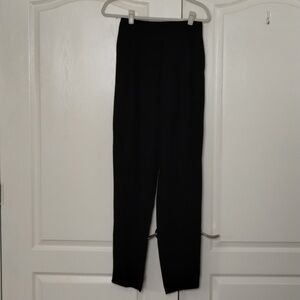 Caché black high waisted pants size 8 vintage zip back